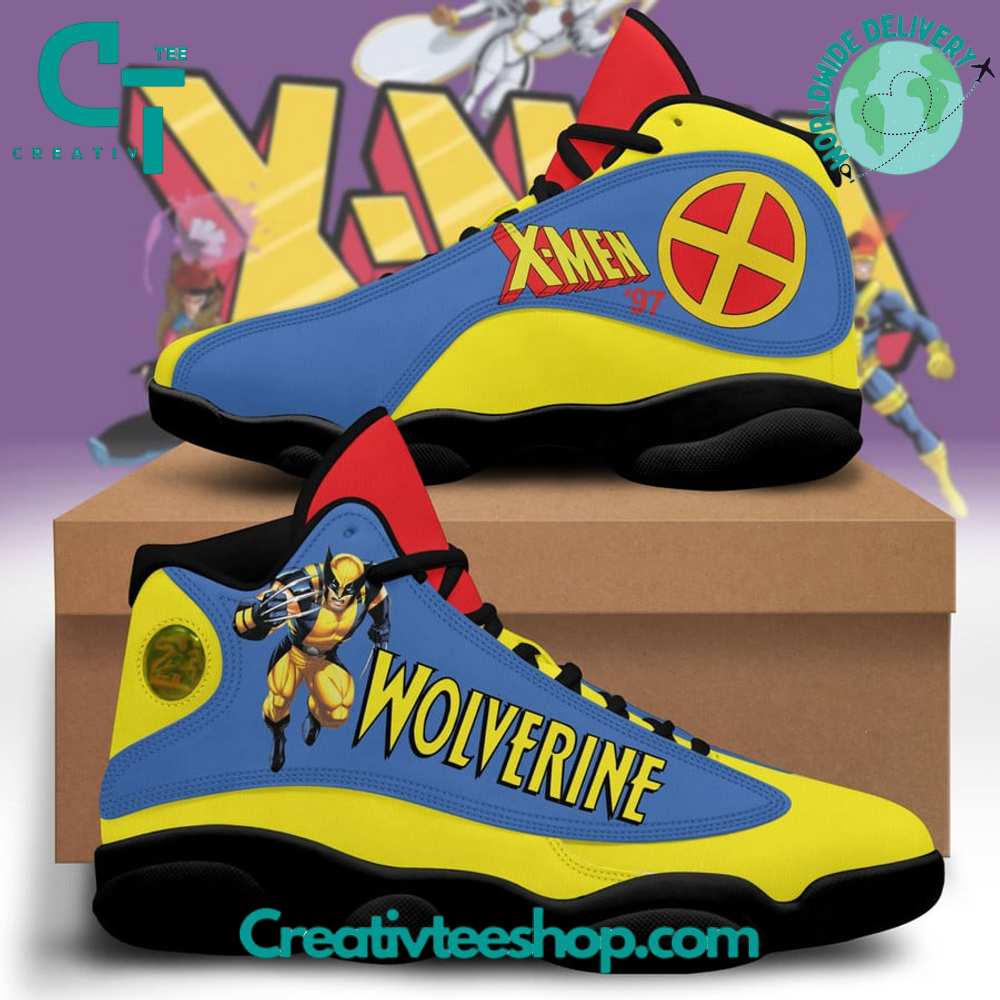 Ideafootwear X-Men Wolverine  AJ13 Sneakers Shoes For Men And Women 1