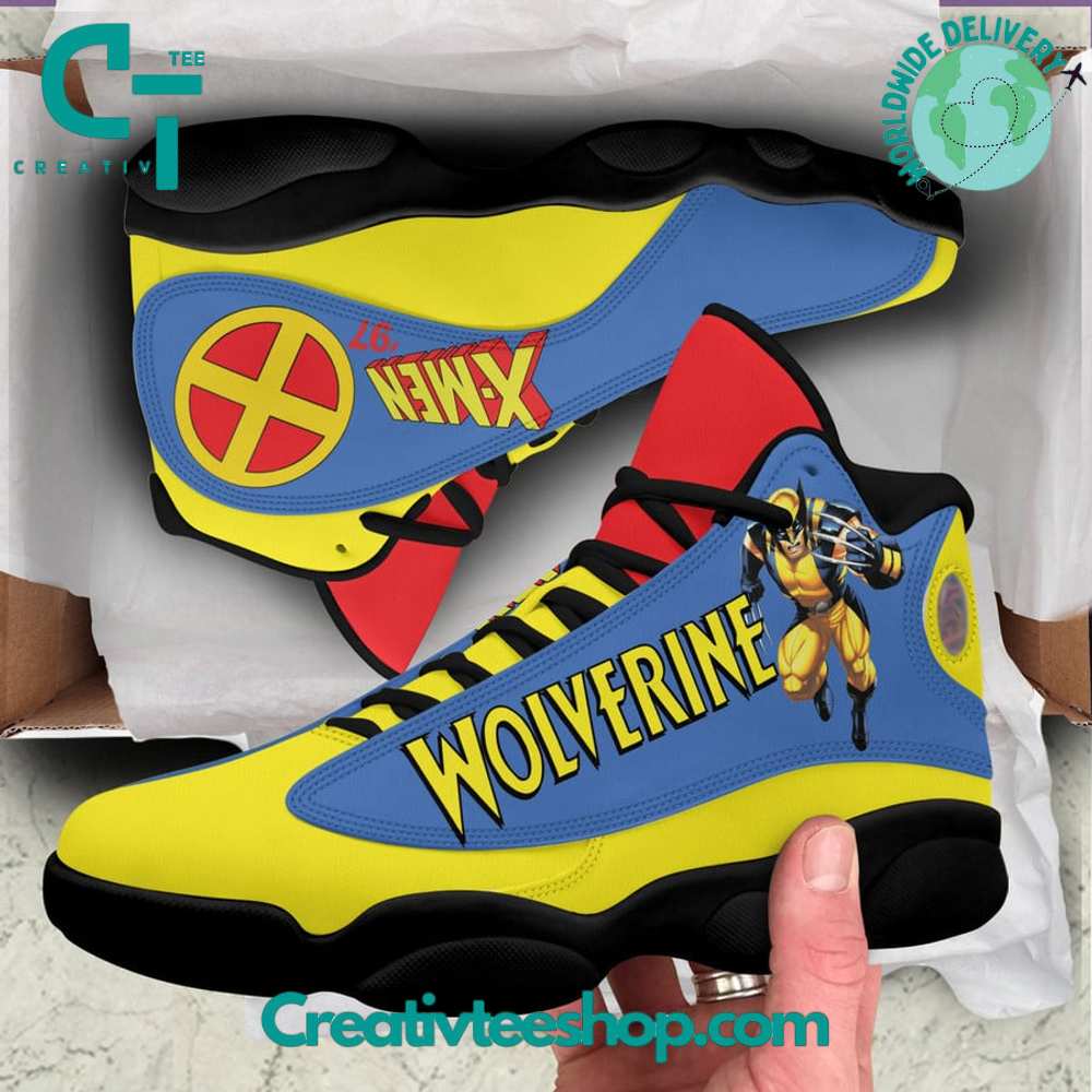 Ideafootwear X-Men Wolverine  AJ13 Sneakers Shoes For Men And Women 1