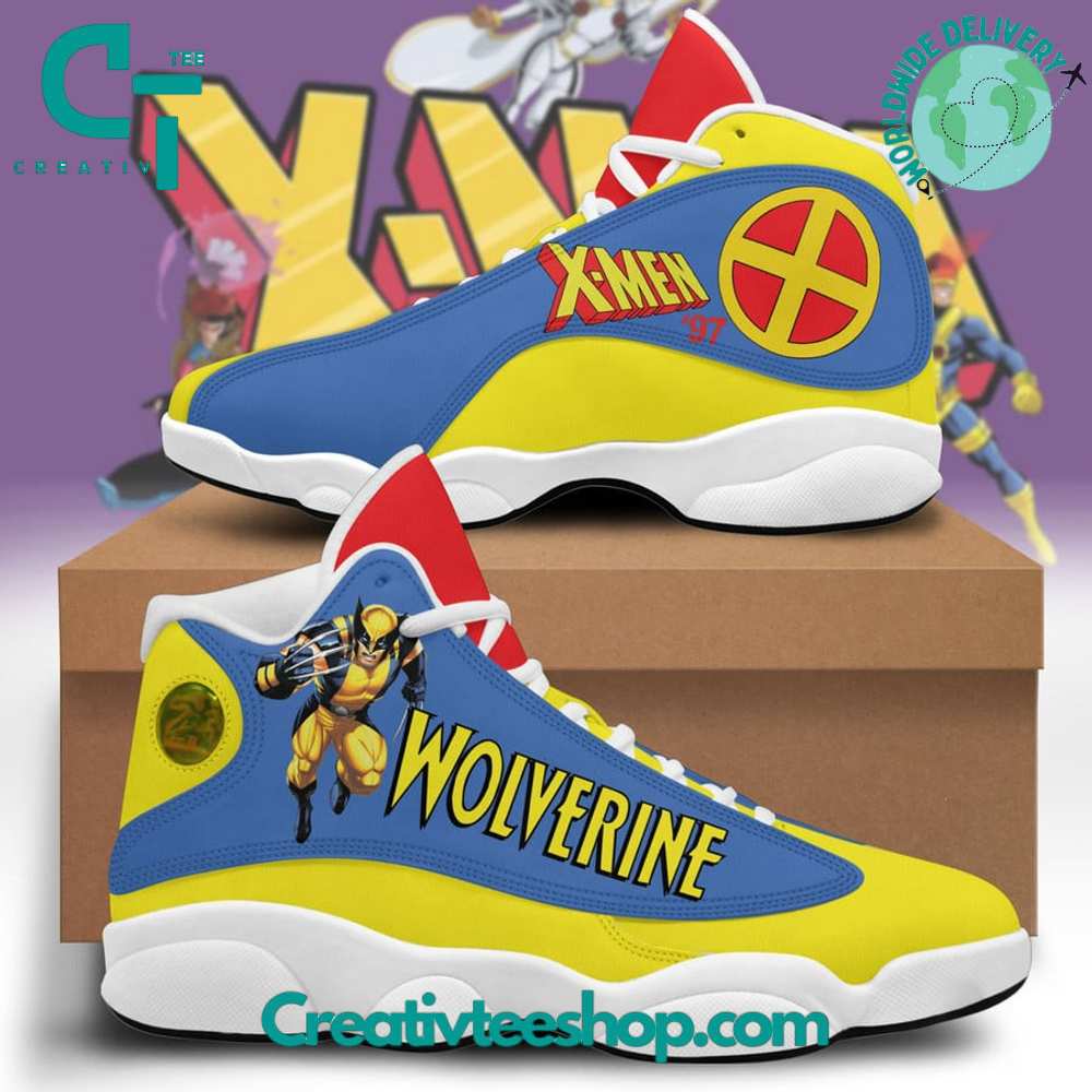 Ideafootwear X-Men Wolverine  AJ13 Sneakers Shoes For Men And Women 1