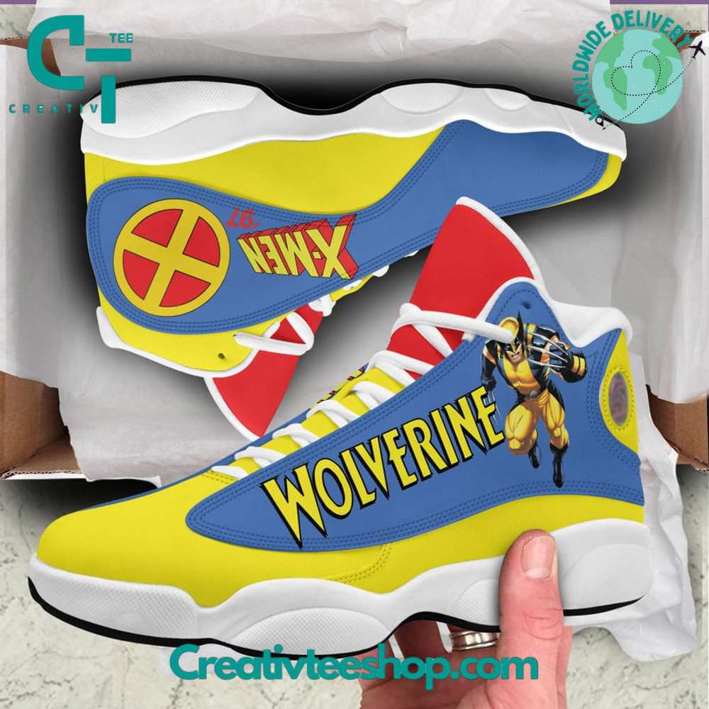 Ideafootwear X-Men Wolverine  AJ13 Sneakers Shoes For Men And Women 1
