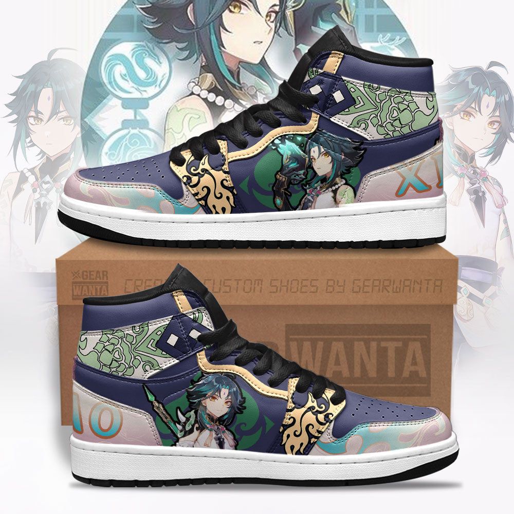 Ideafootwear Xiao Genshin Impact AJ1 High Sneakers Shoes For Men And Women 1
