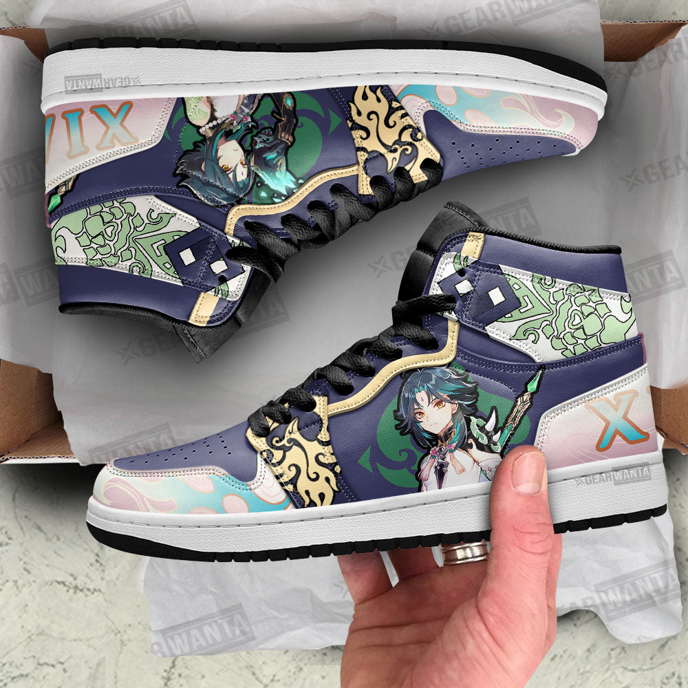 Ideafootwear Xiao Genshin Impact AJ1 High Sneakers Shoes For Men And Women 1