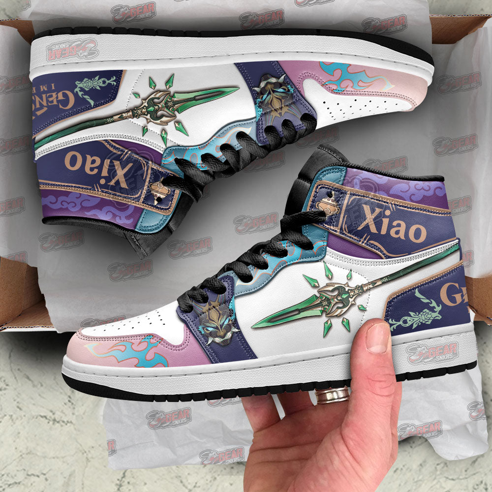 Ideafootwear Xiao Weapon Genshin Impact AJ1 High Sneakers Shoes For Men And Women 1