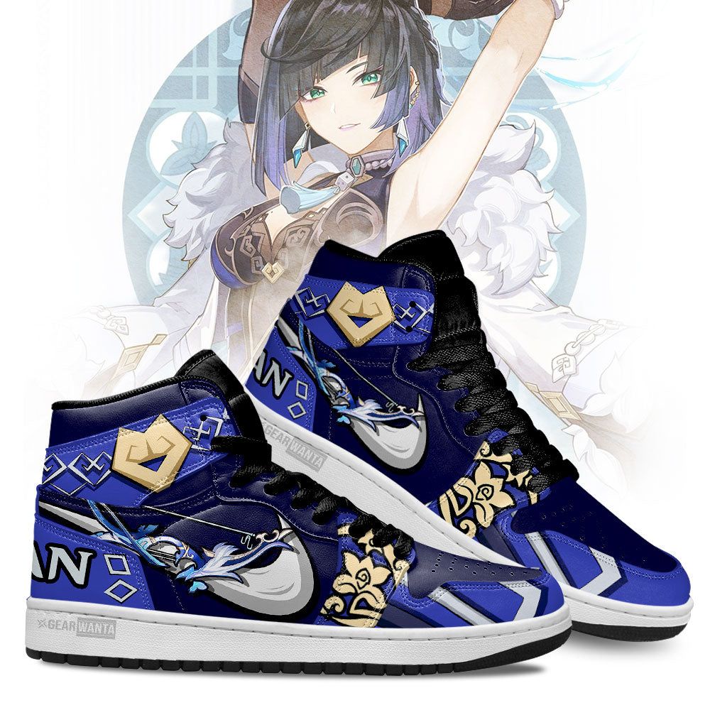 Ideafootwear Yelan Sw Genshin Impact AJ1 High Sneakers Shoes For Men And Women 1