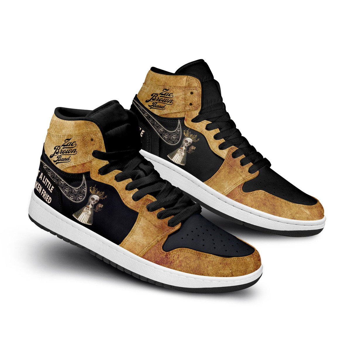 Ideafootwear Zac Brown Band AJ1 High Sneakers Shoes For Men And Women 2