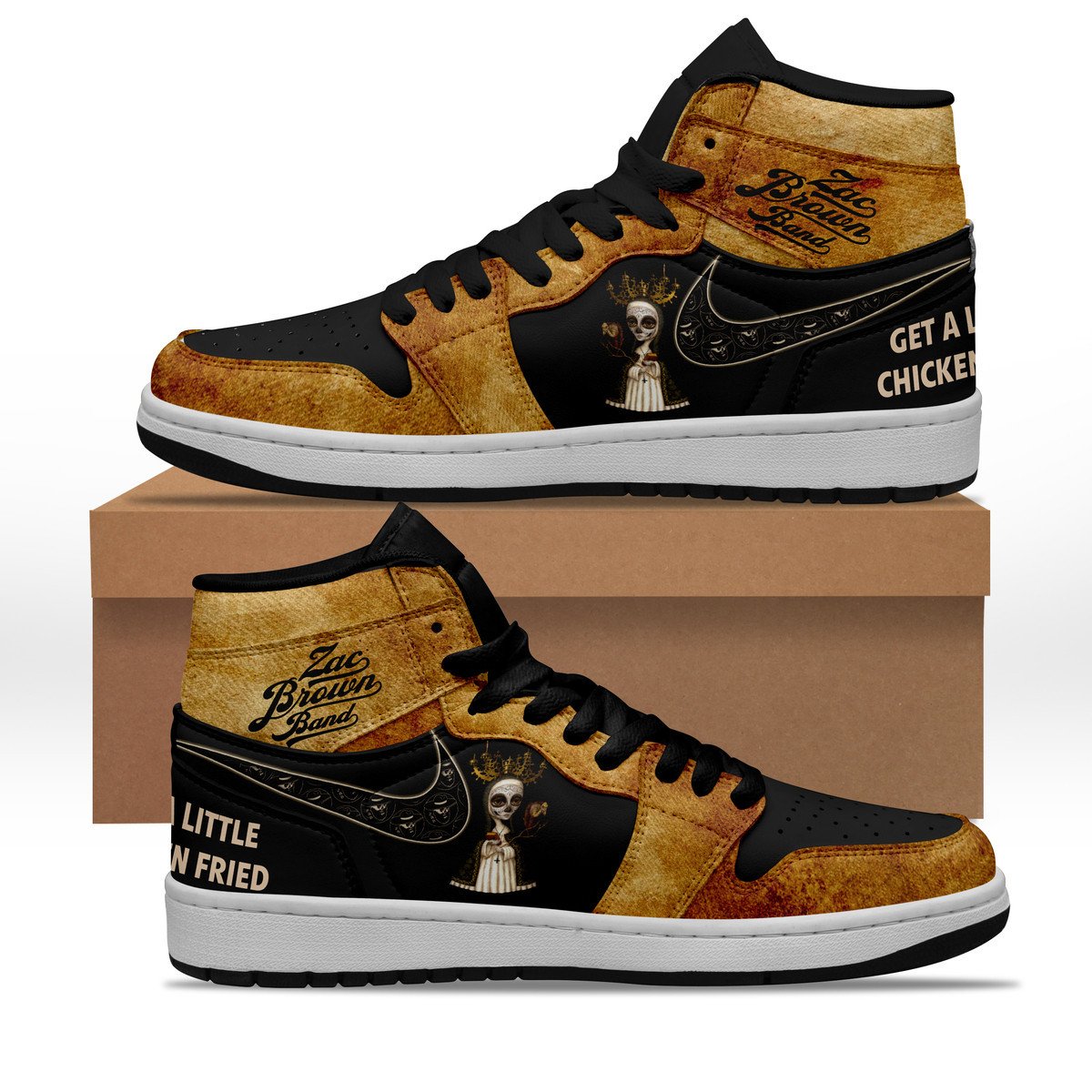 Ideafootwear Zac Brown Band AJ1 High Sneakers Shoes For Men And Women 2