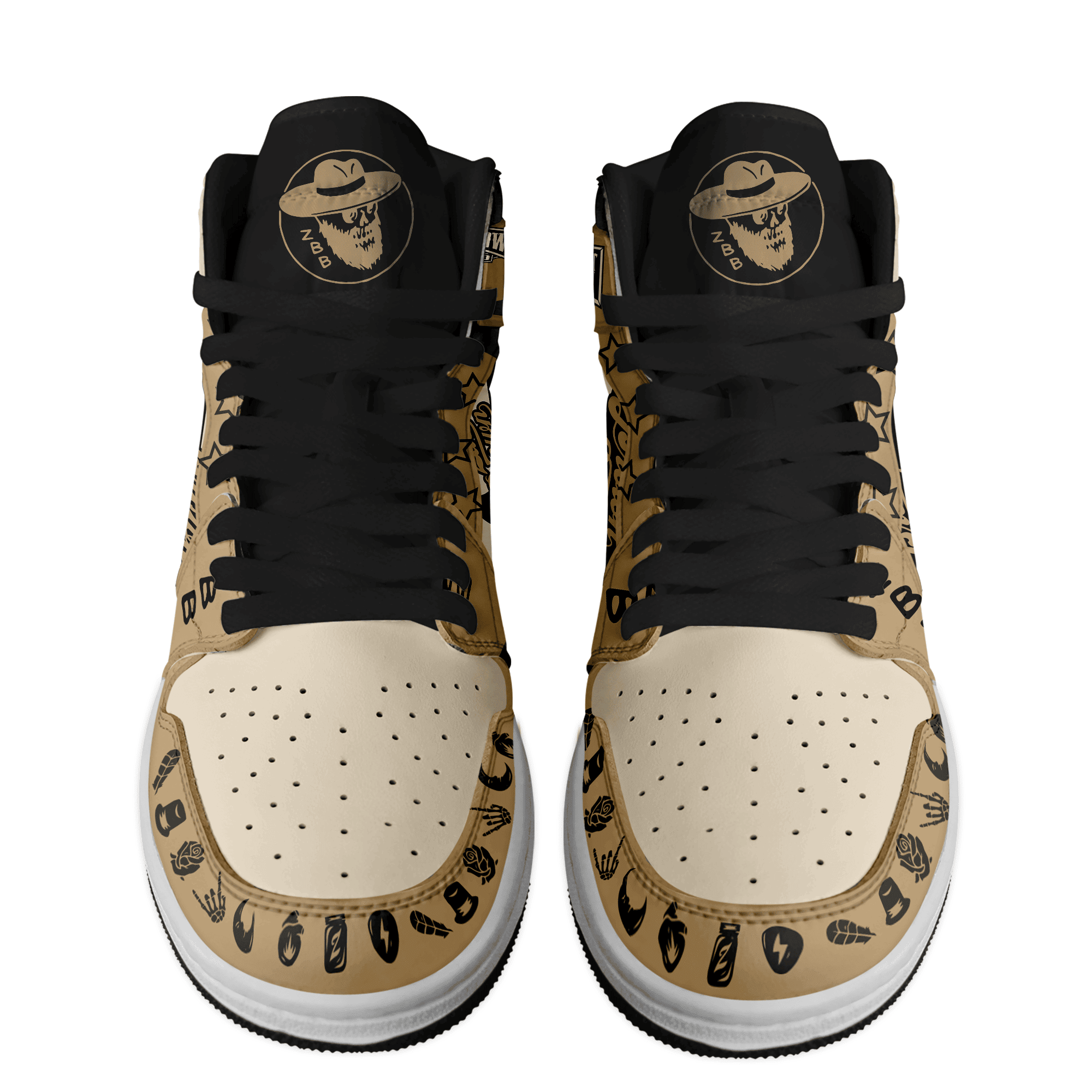 Ideafootwear Zac Brown Band AJ1 High Sneakers Shoes For Men And Women 1