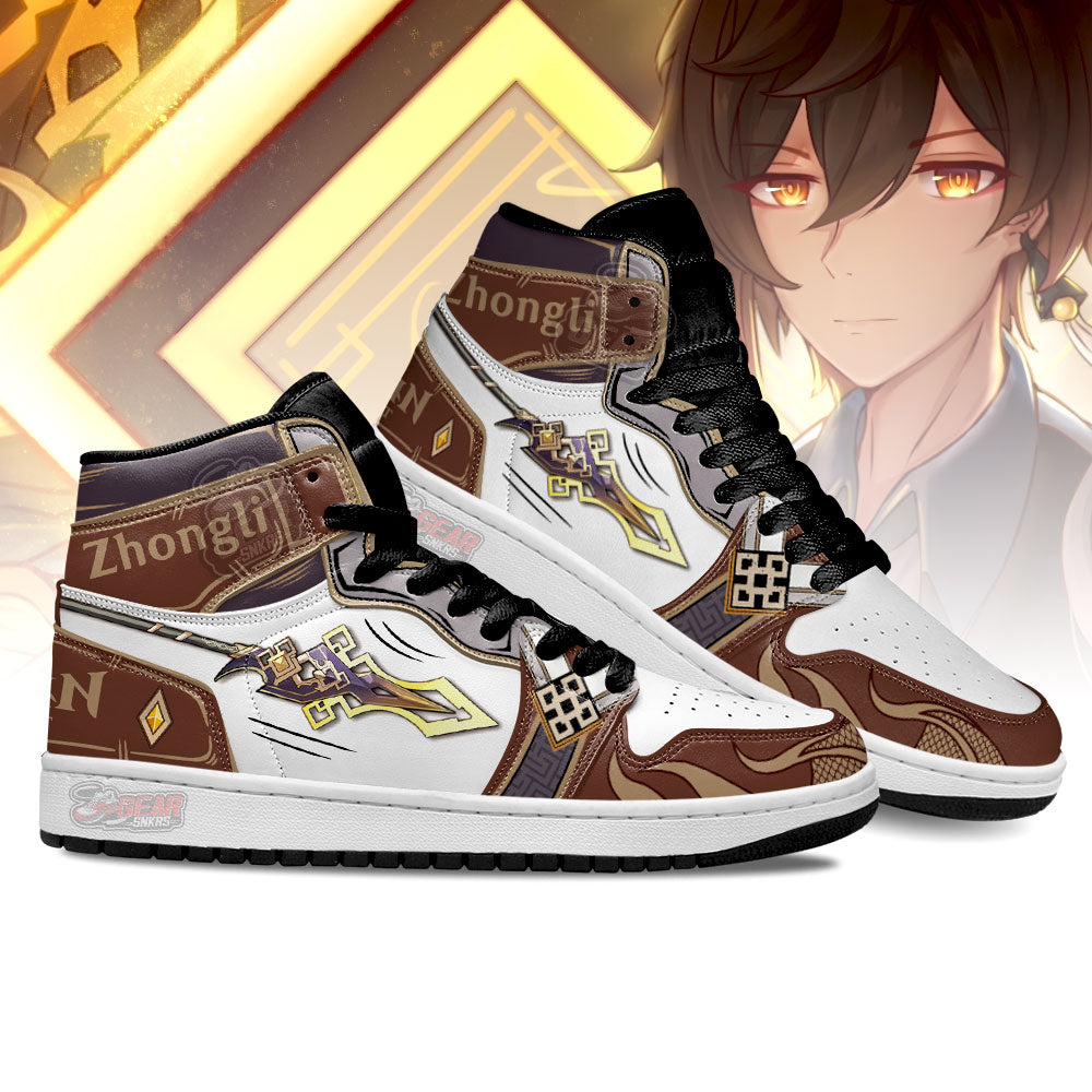Ideafootwear Zhongli Weapon Genshin Impact AJ1 High Sneakers Shoes For Men And Women 1