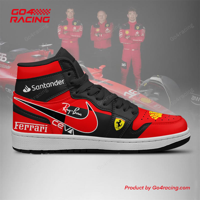 Ideafootwearh Scuderia Ferrari AJ1 High Sneakers Shoes For Men And Women 5