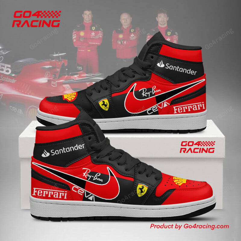 Ideafootwearh Scuderia Ferrari AJ1 High Sneakers Shoes For Men And Women 5