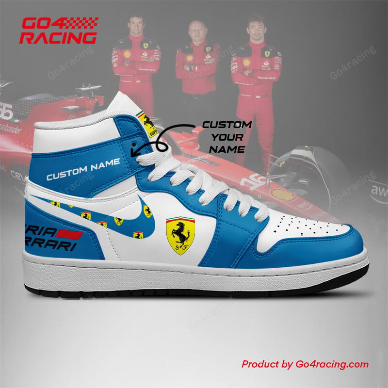Ideafootwearh Scuderia Ferrari AJ1 High Sneakers Shoes For Men And Women 6