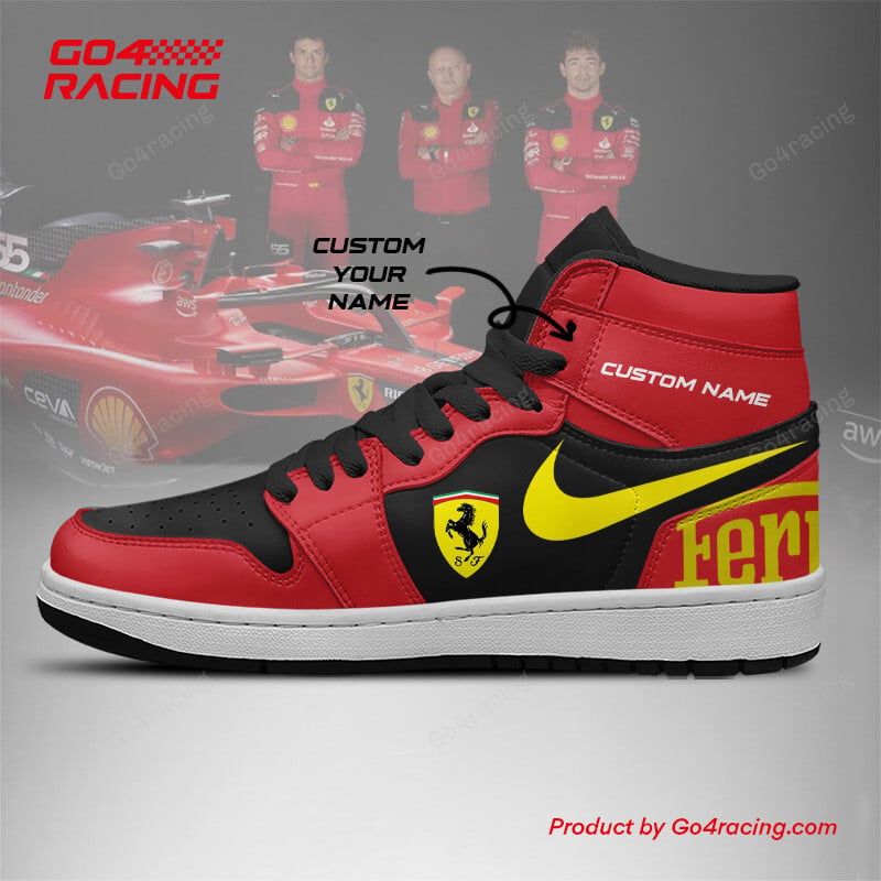Ideafootwearh Scuderia Ferrari AJ1 High Sneakers Shoes For Men And Women 3