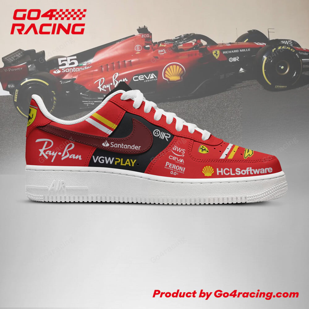 Ideafootwear Scuderia Ferrari x Lewis Hamilton Air Low-Top Sneakers Shoes For Men And Women 1