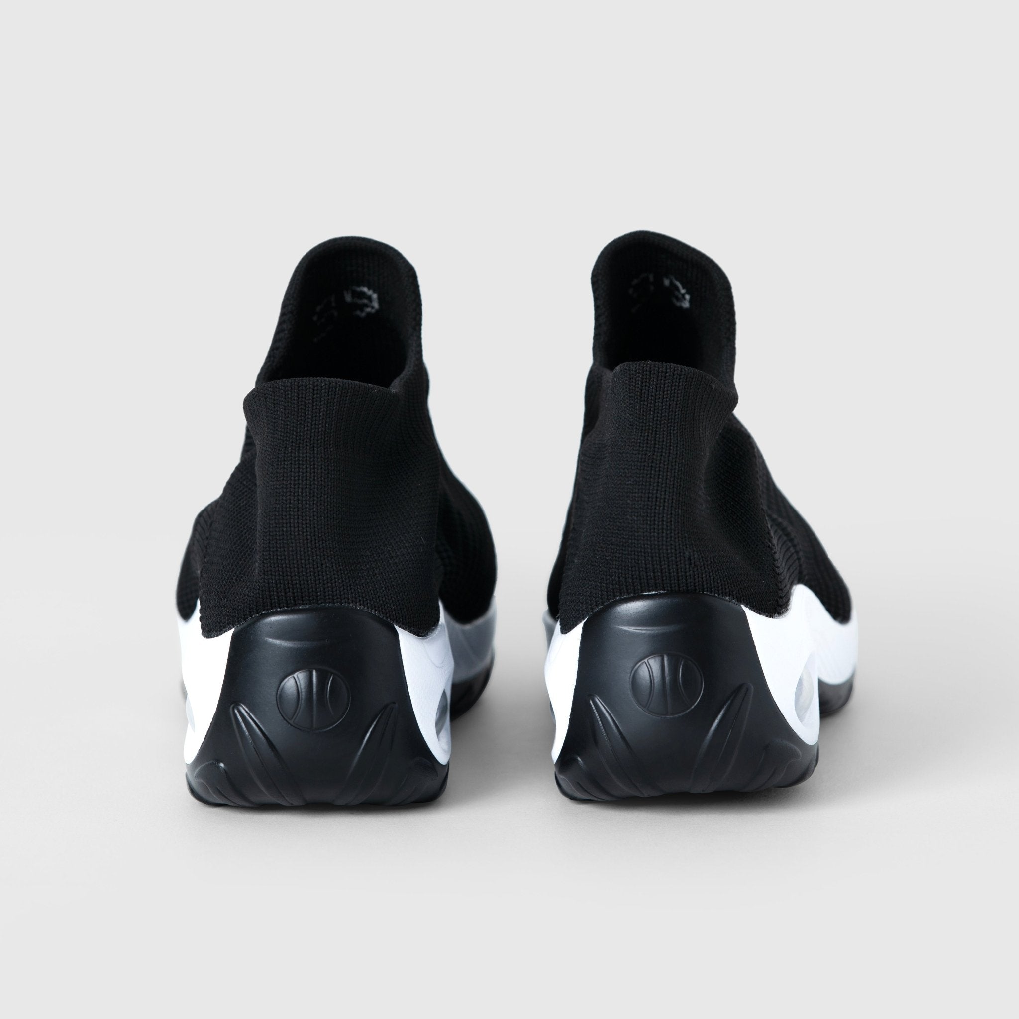 Breathable No-Tie Stretch Shoes - Black White