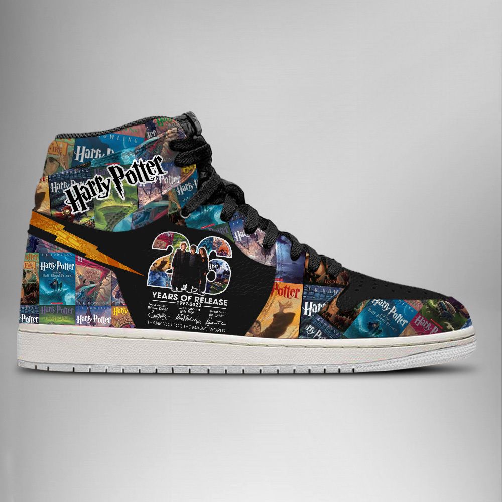 Ideafootwear 26 Years Of Harry Potter AJ1 High Sneakers Shoes For Men And Women