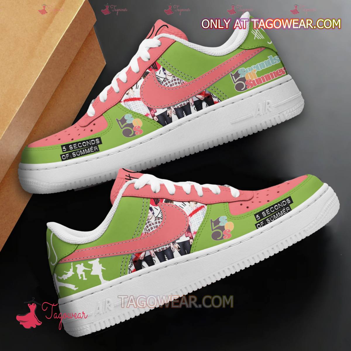 Ideafootwear 5 Seconds Of Summer Air Low-Top Sneakers Shoes For Men And Women 2