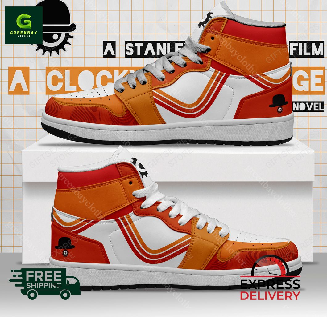Ideafootwear A Clockwork Orange AJ1 High Sneakers Shoes For Men And Women