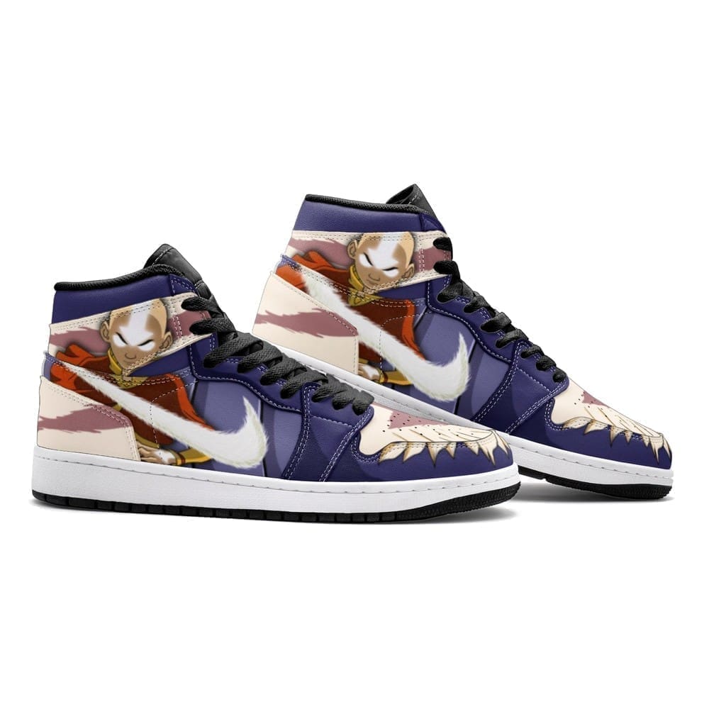 Ideafootwear Aang And Katara Avatar AJ1 High Sneakers Shoes For Men And Women
