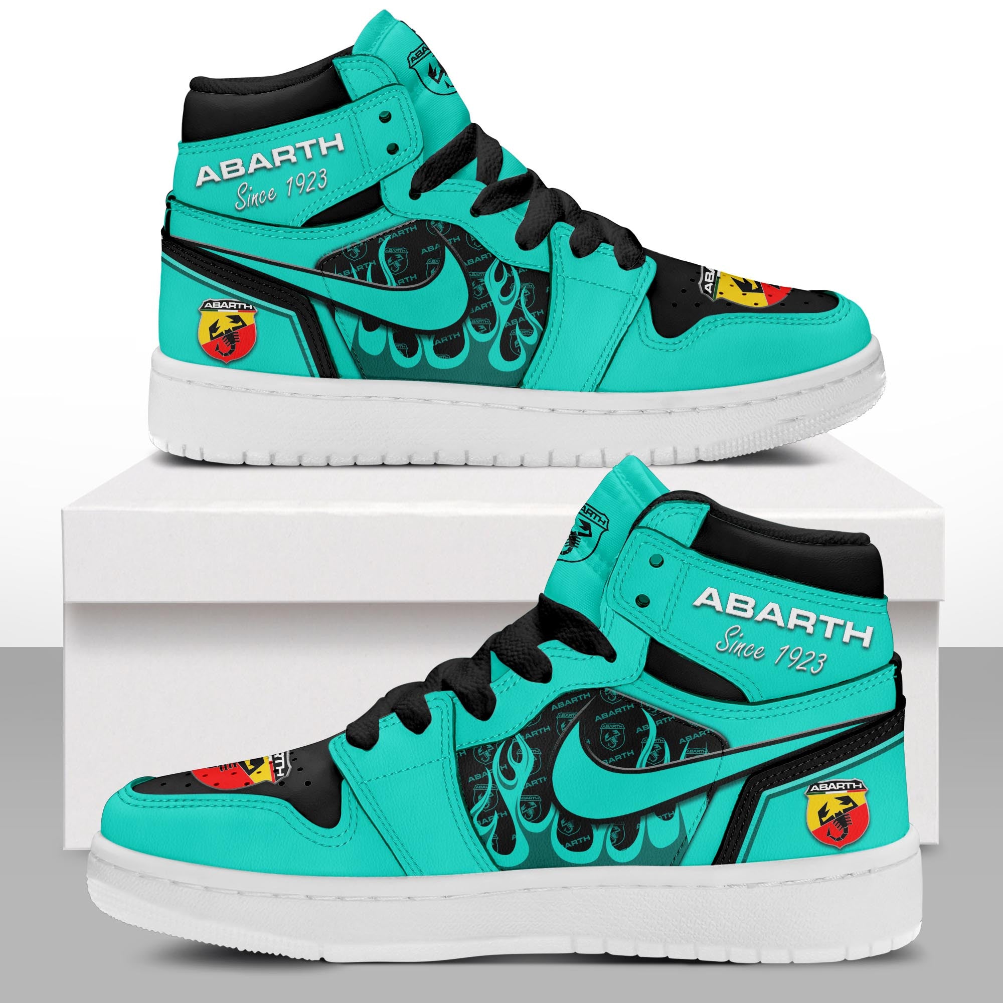 Ideafootwear Abarth AJ1 High Sneakers Shoes For Men And Women