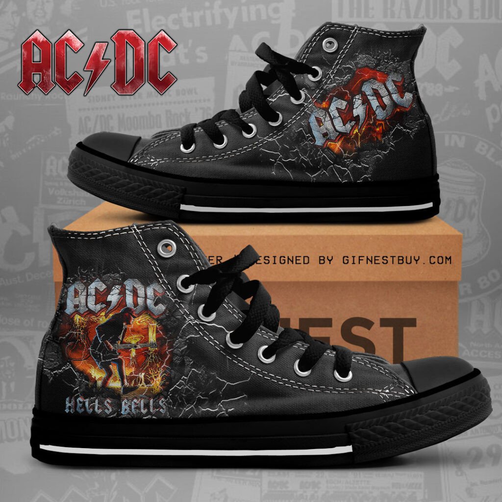 Ideafootwear AC/DC AJ1 High Sneakers Shoes For Men And Women