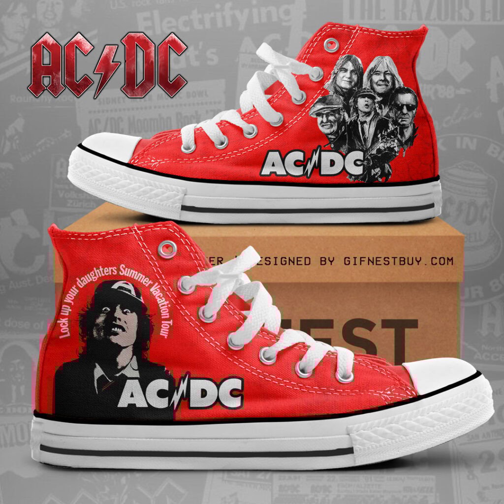 Ideafootwear AC/DC AJ1 High Sneakers Shoes For Men And Women