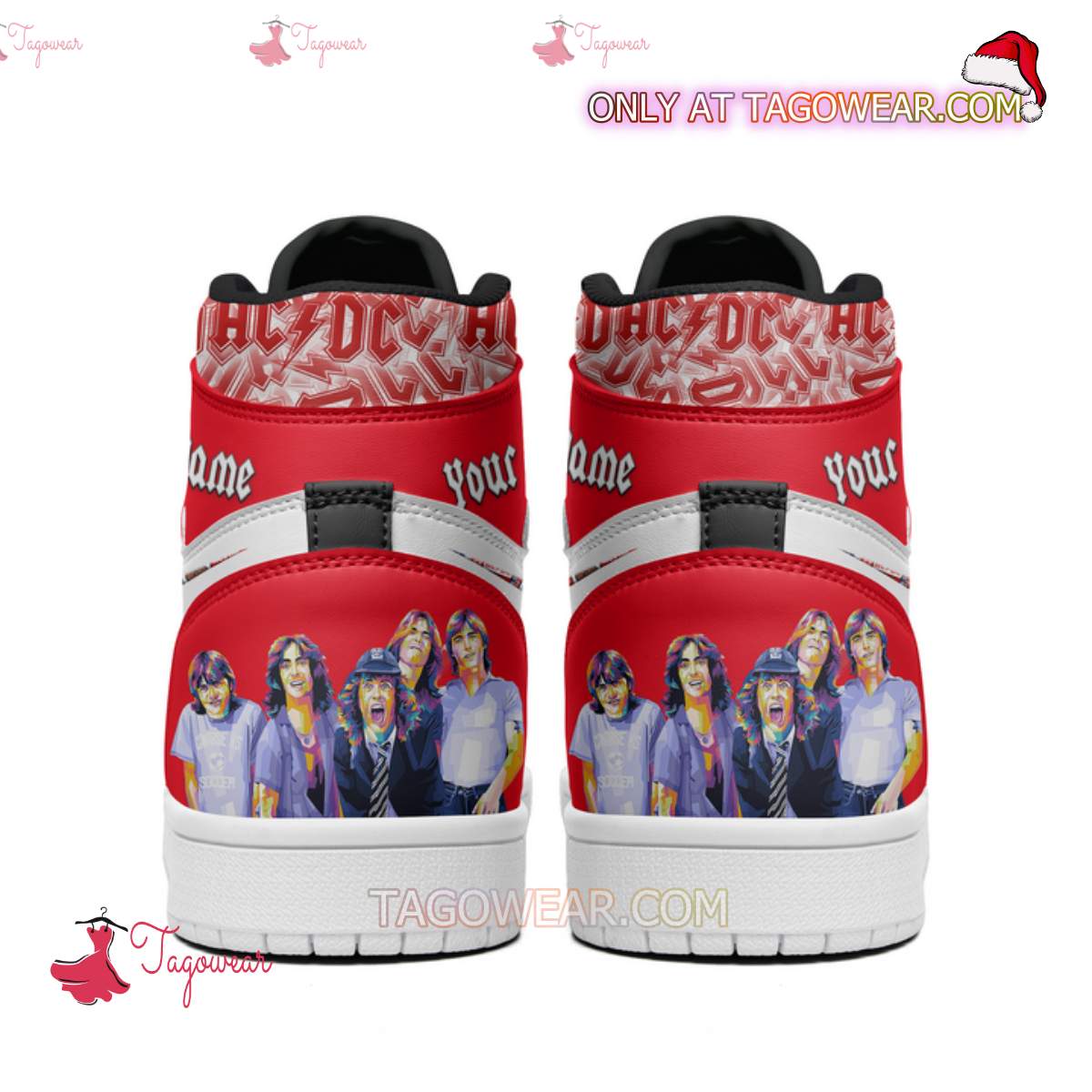 Ideafootwear AC/DC Rock AJ1 High Sneakers Shoes For Men And Women