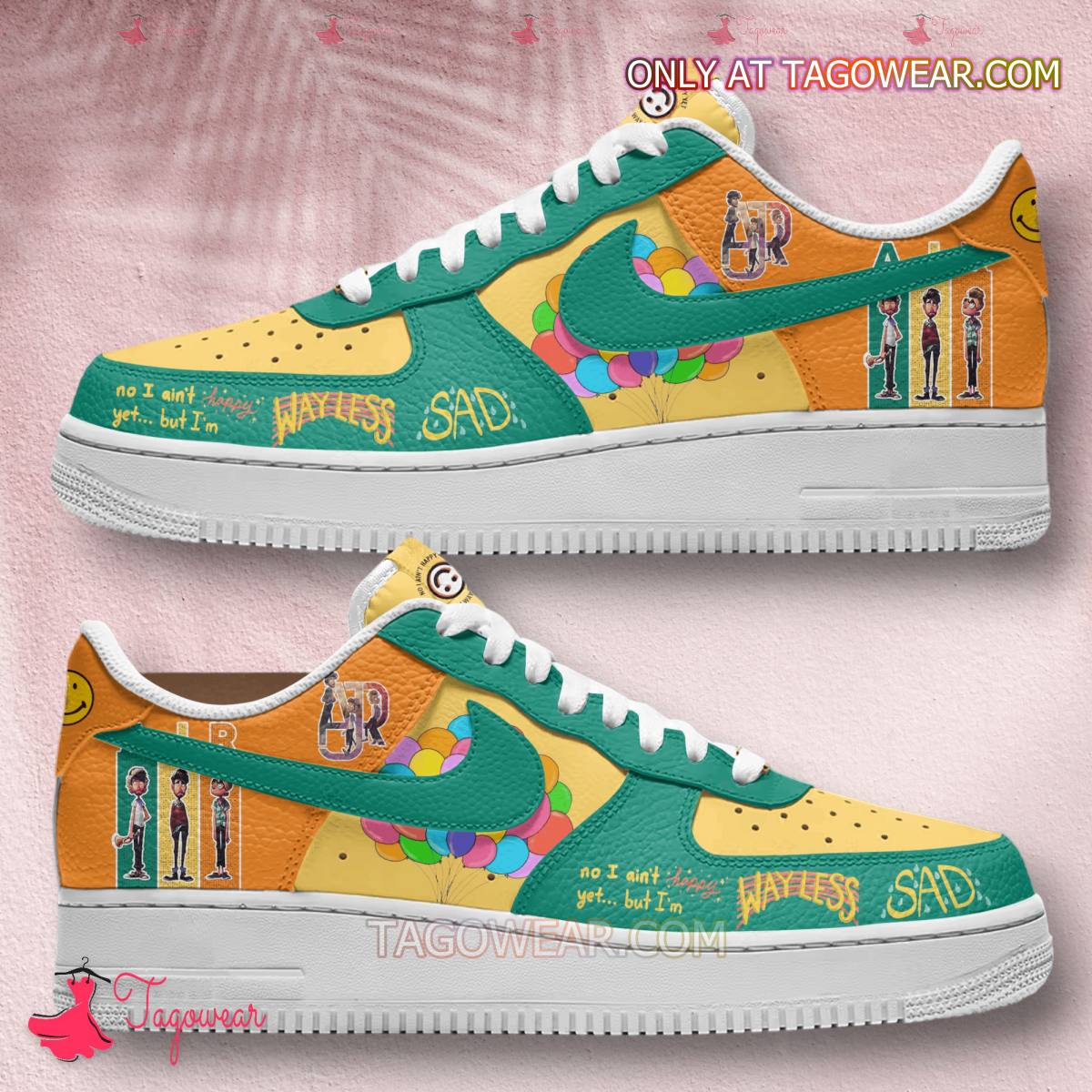 Ideafootwear AJR No Way Less Sad Air Low-Top Sneakers Shoes For Men And Women 1