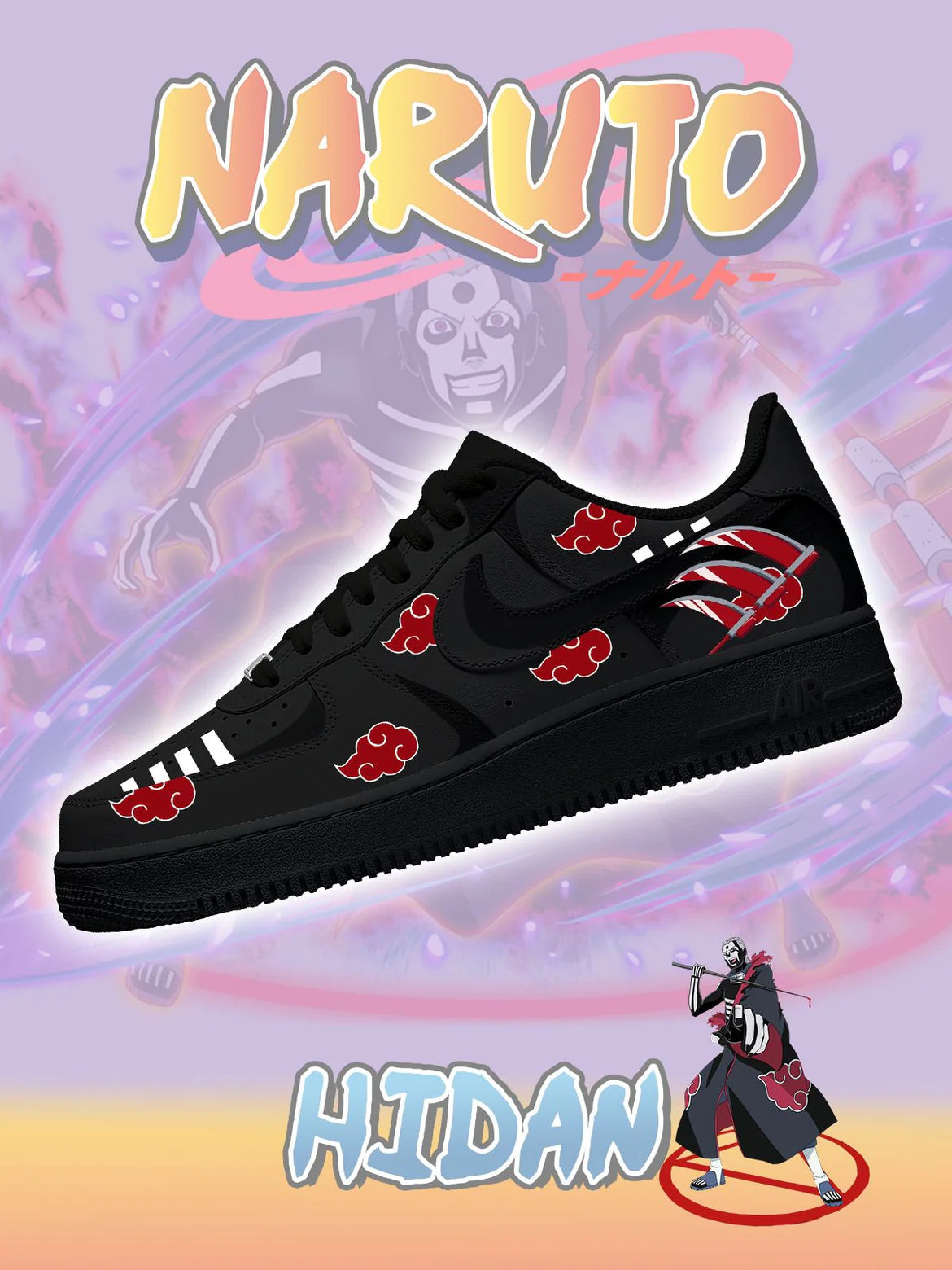 Ideafootwear Akatsuki Hidan  Air Low-Top Sneakers Shoes For Men And Women 1
