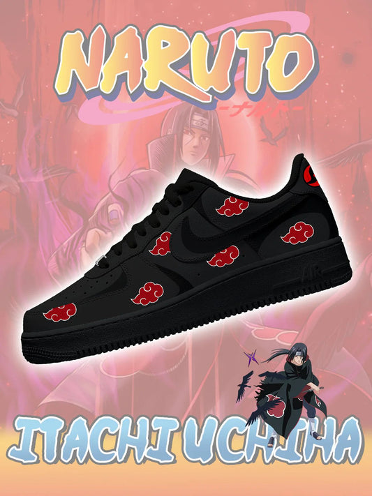 Ideafootwear Akatsuki Itachi Uchiha Air Low-Top Sneakers Shoes For Men And Women 1