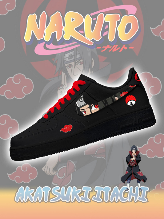 Ideafootwear Akatsuki Itachi Uchiha Air Low-Top Sneakers Shoes For Men And Women 1