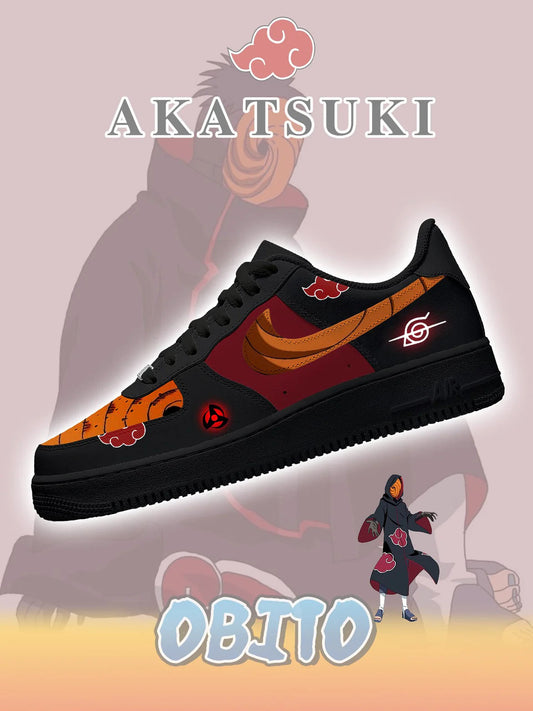 Ideafootwear Akatsuki Obito  Air Low-Top Sneakers Shoes For Men And Women 1