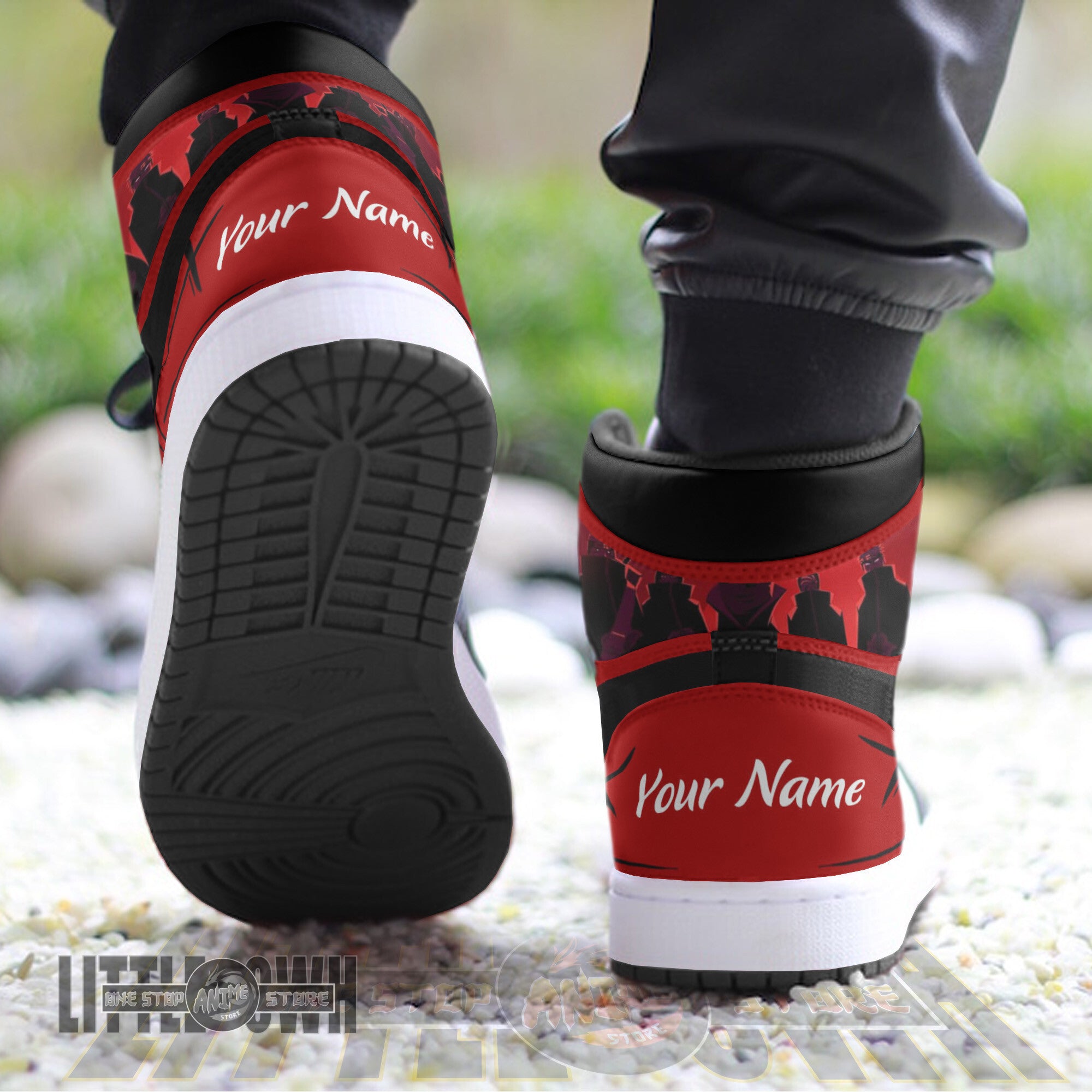 Ideafootwear Akatsuki Obito AJ1 High Sneakers Shoes For Men And Women