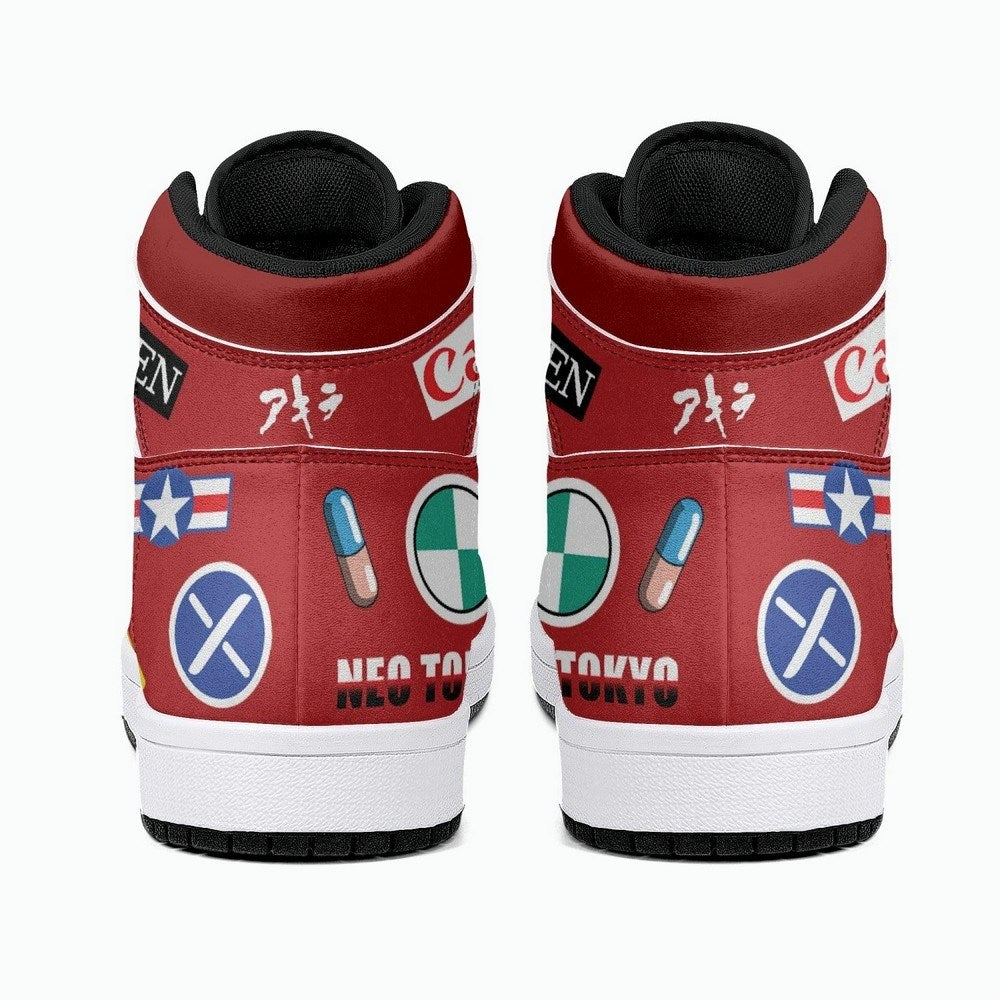 Ideafootwear Akira Kaneda Bike Decals AJ1 High Sneakers Shoes For Men And Women