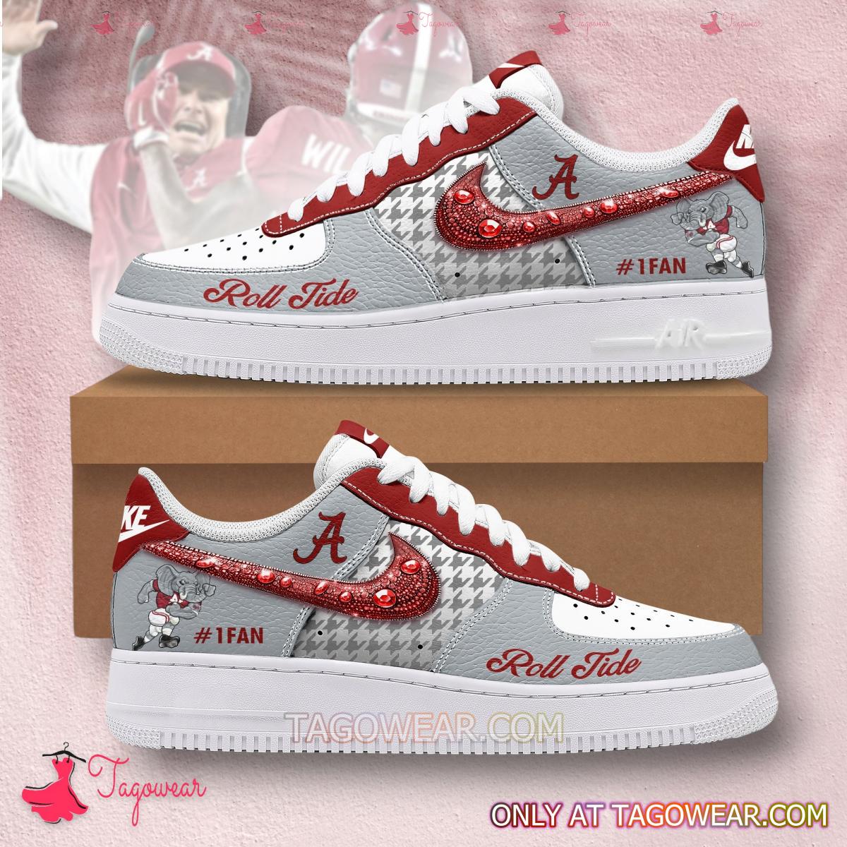 Ideafootwear Alabama Crimson Tide Air Low-Top Sneakers Shoes For Men And Women 1