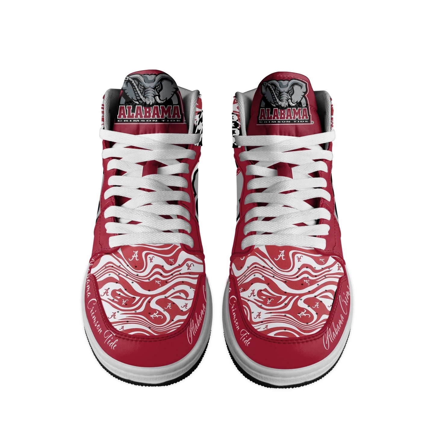Ideafootwear Alabama Crimson Tide AJ1 High Sneakers Shoes For Men And Women