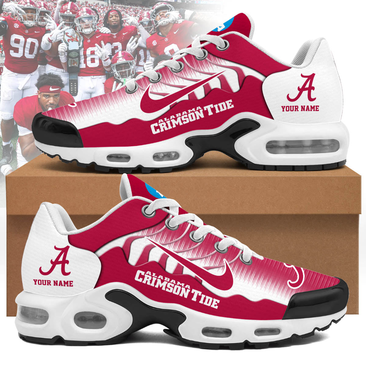 Ideafootwear Alabama Crimson Tide TN Shoes Sneakers For Men And Women