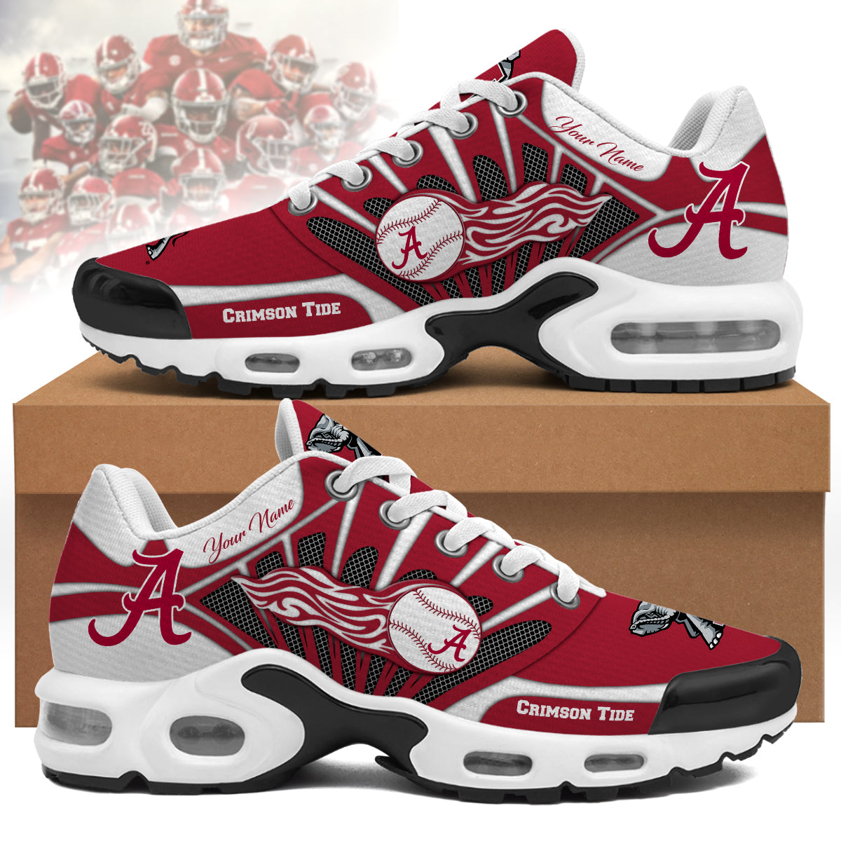 Ideafootwear Alabama Crimson Tide TN Shoes Sneakers For Men And Women