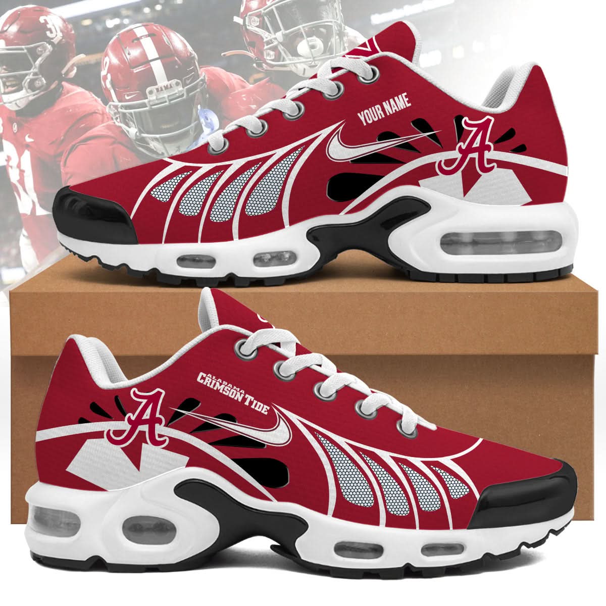 Ideafootwear Alabama Crimson Tide TN Shoes Sneakers For Men And Women