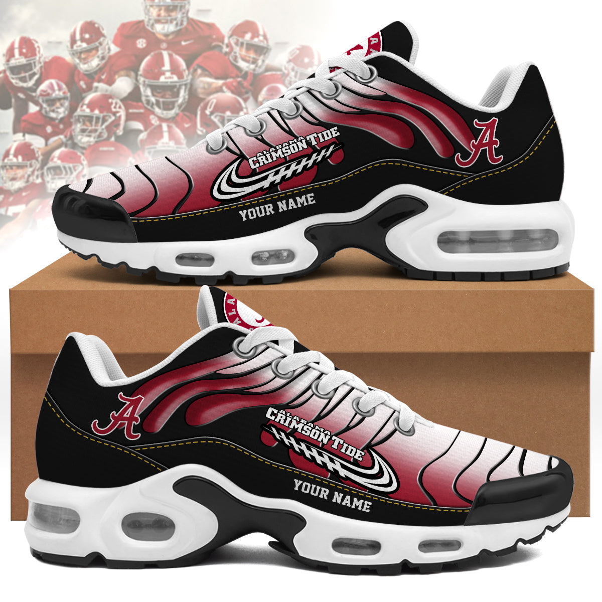Ideafootwear Alabama Crimson Tide TN Shoes Sneakers For Men And Women