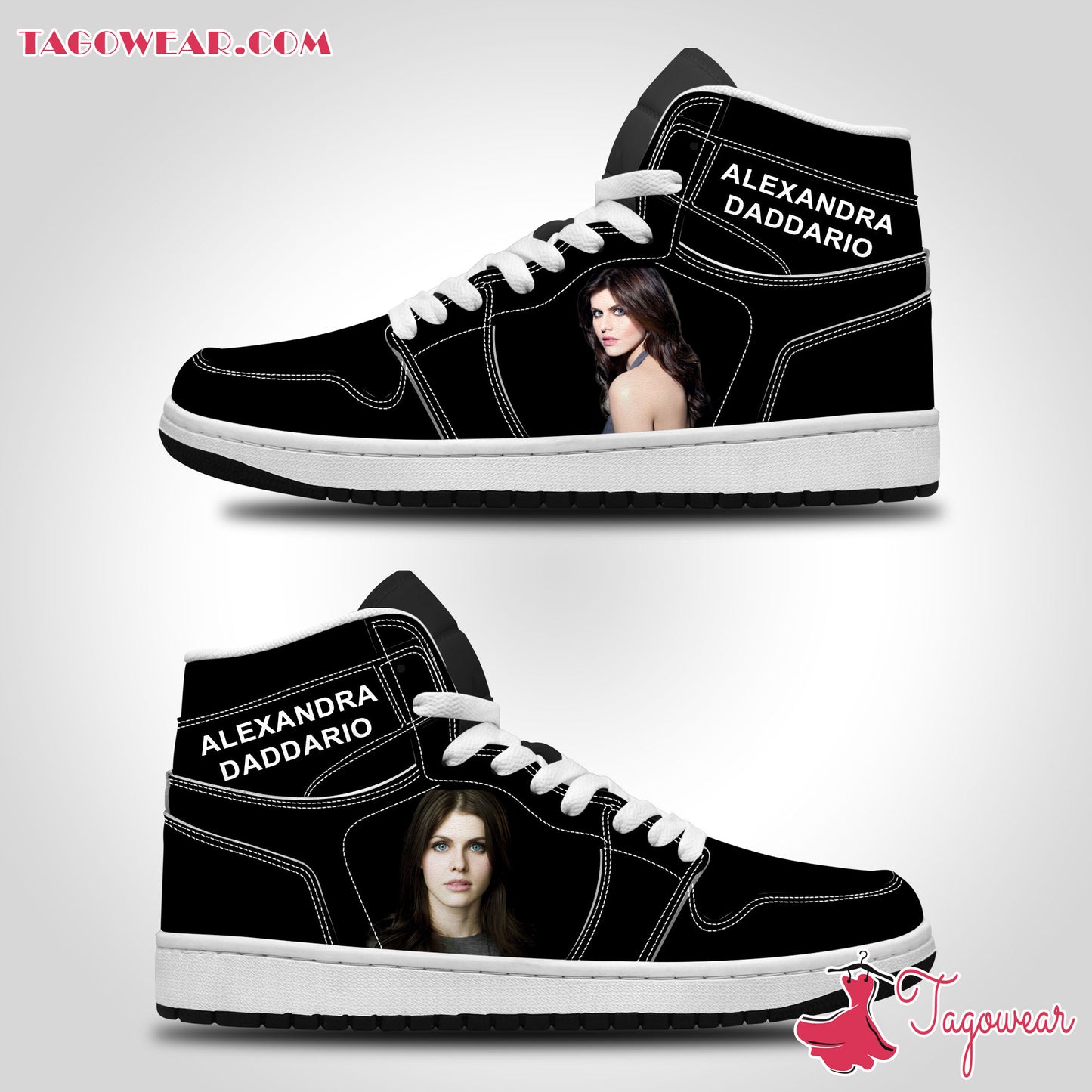 Ideafootwear Alexandra Daddario AJ1 High Sneakers Shoes For Men And Women