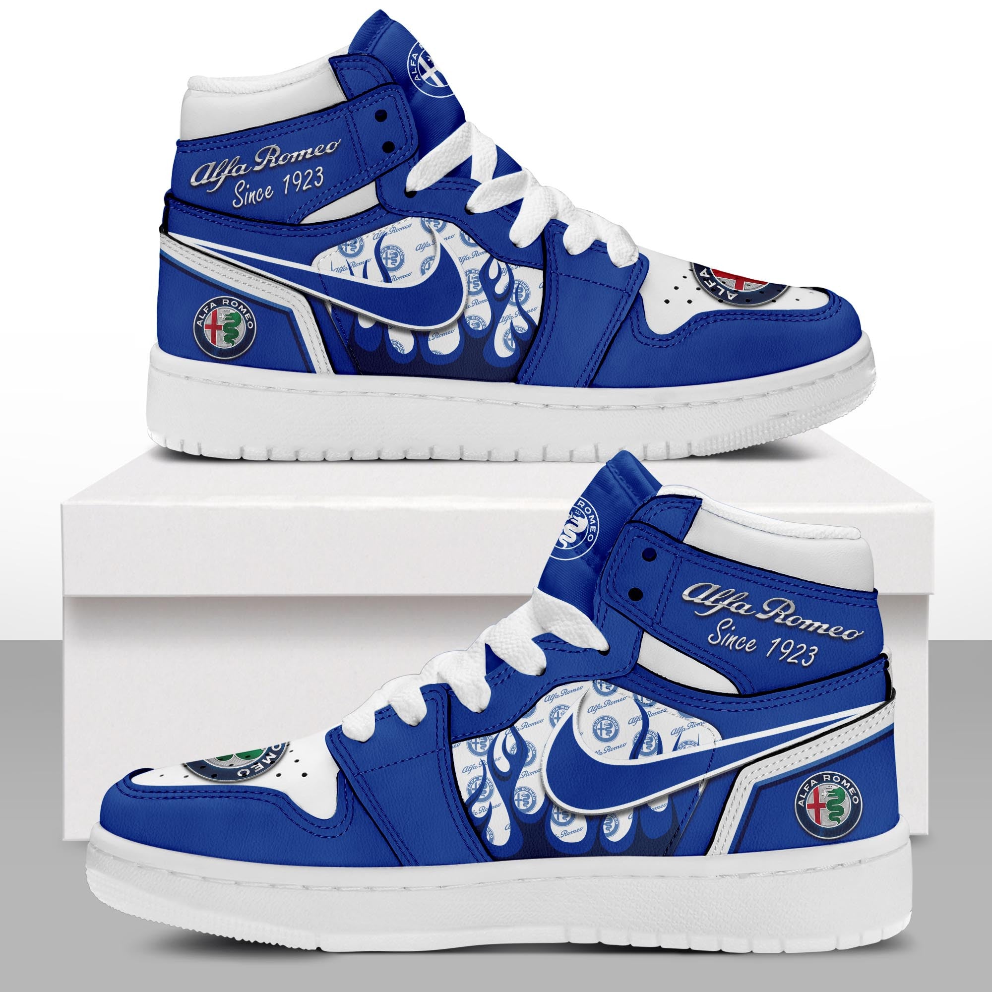 Ideafootwear Alfa Romeo AJ1 High Sneakers Shoes For Men And Women