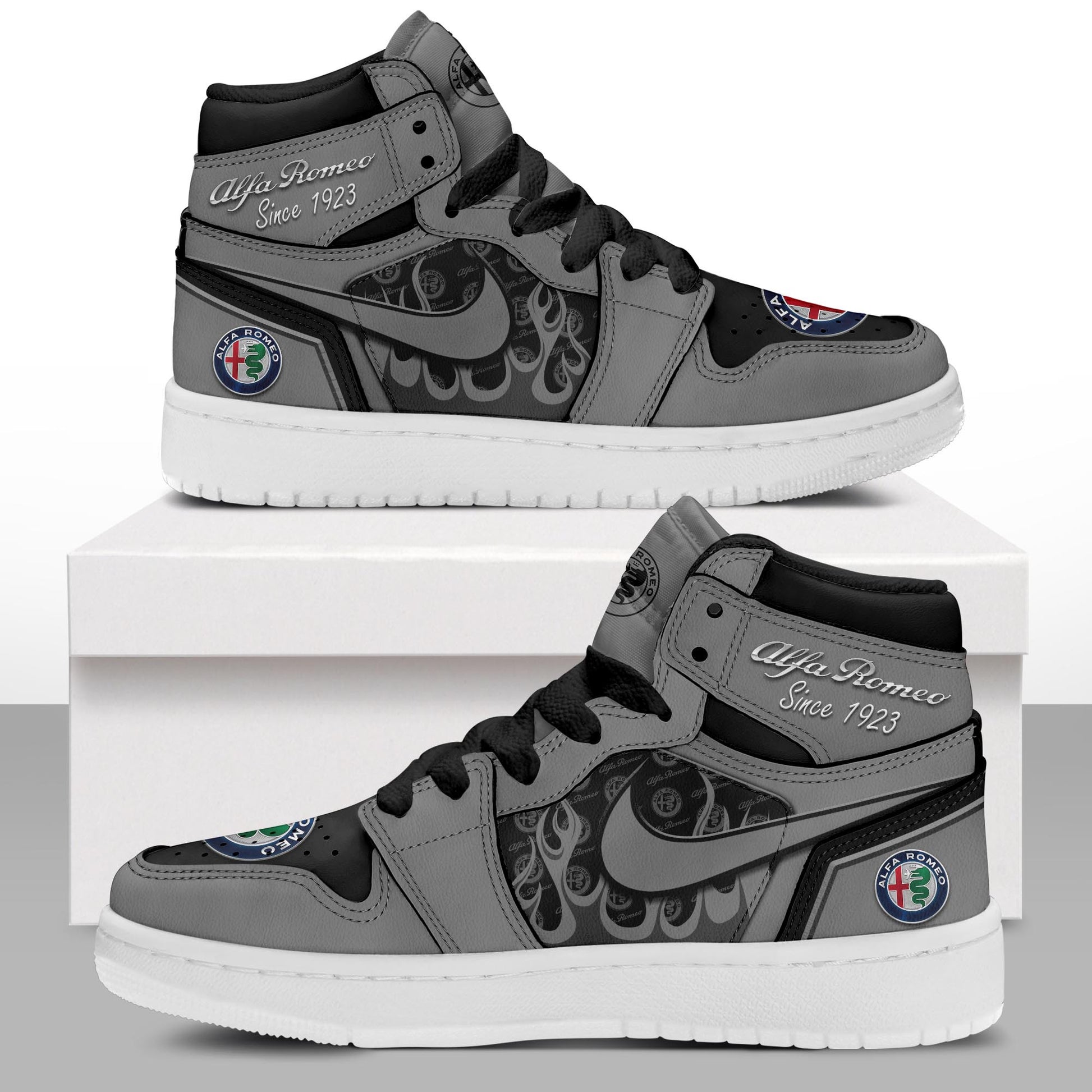Ideafootwear Alfa Romeo AJ1 High Sneakers Shoes For Men And Women