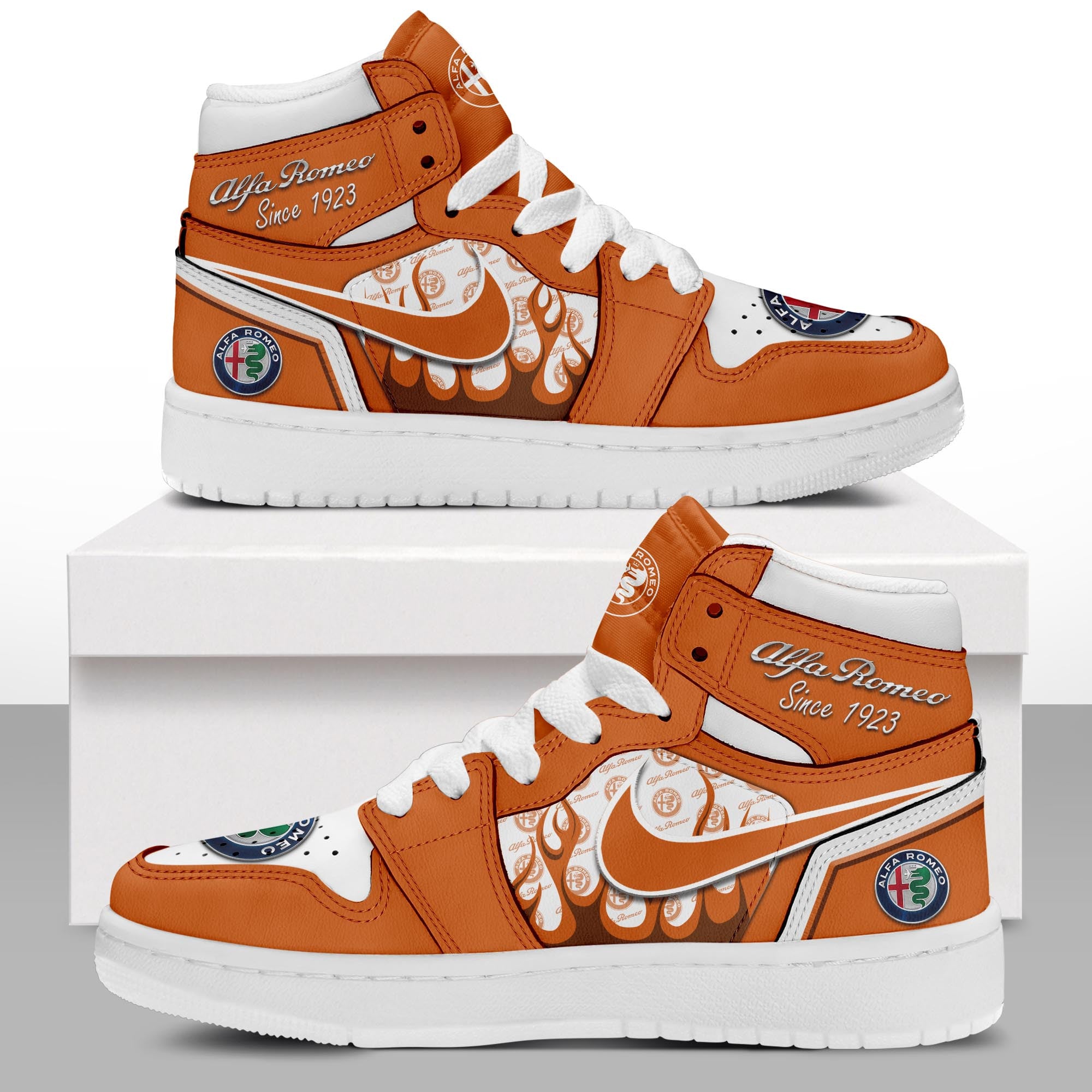 Ideafootwear Alfa Romeo AJ1 High Sneakers Shoes For Men And Women
