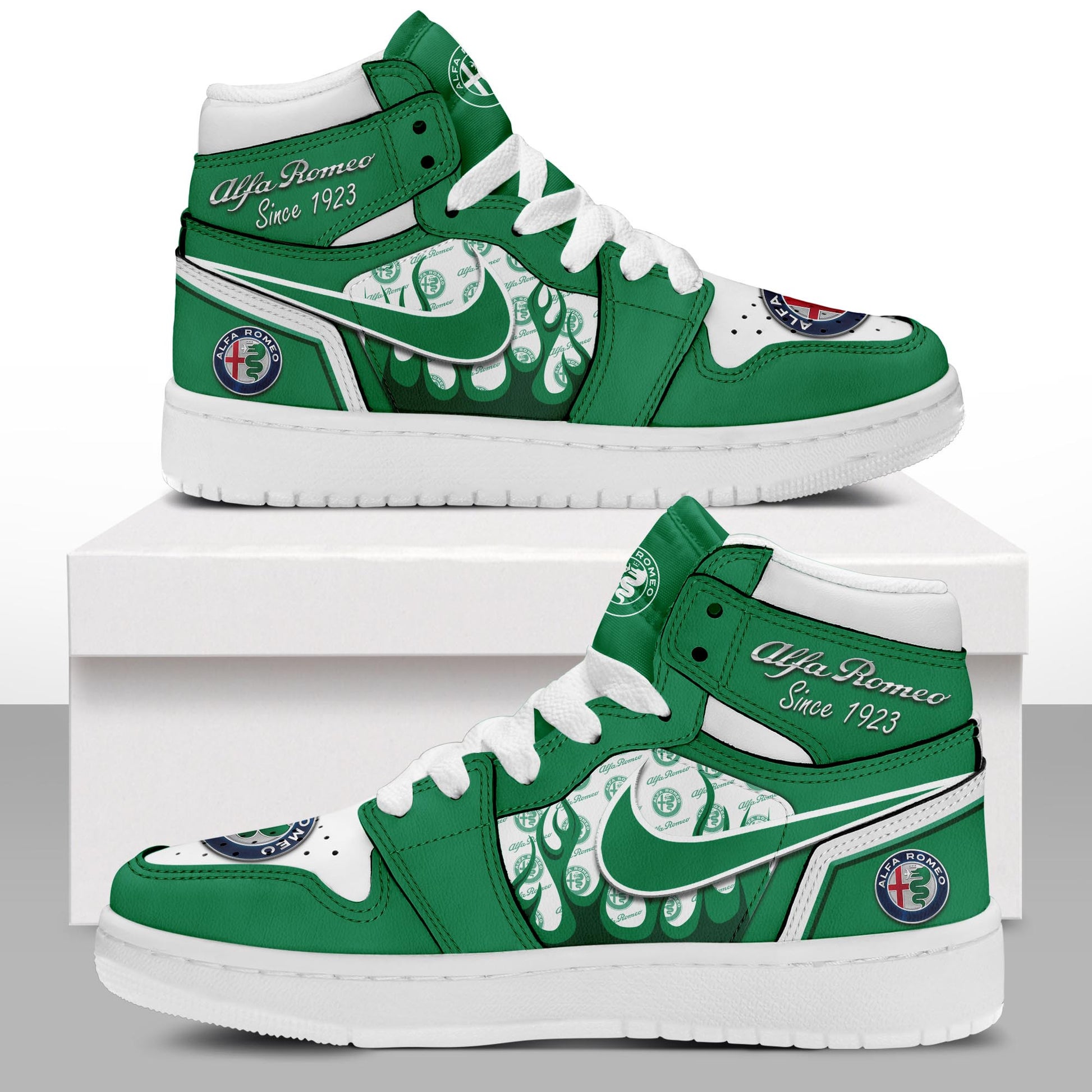 Ideafootwear Alfa Romeo AJ1 High Sneakers Shoes For Men And Women