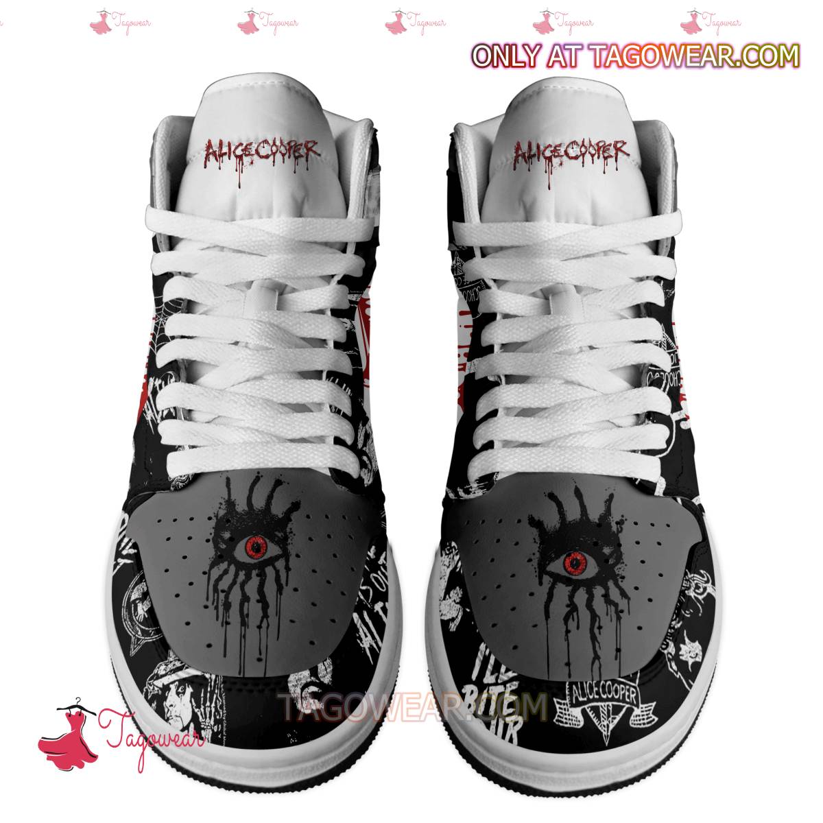 Ideafootwear Alice Cooper AJ1 High Sneakers Shoes For Men And Women