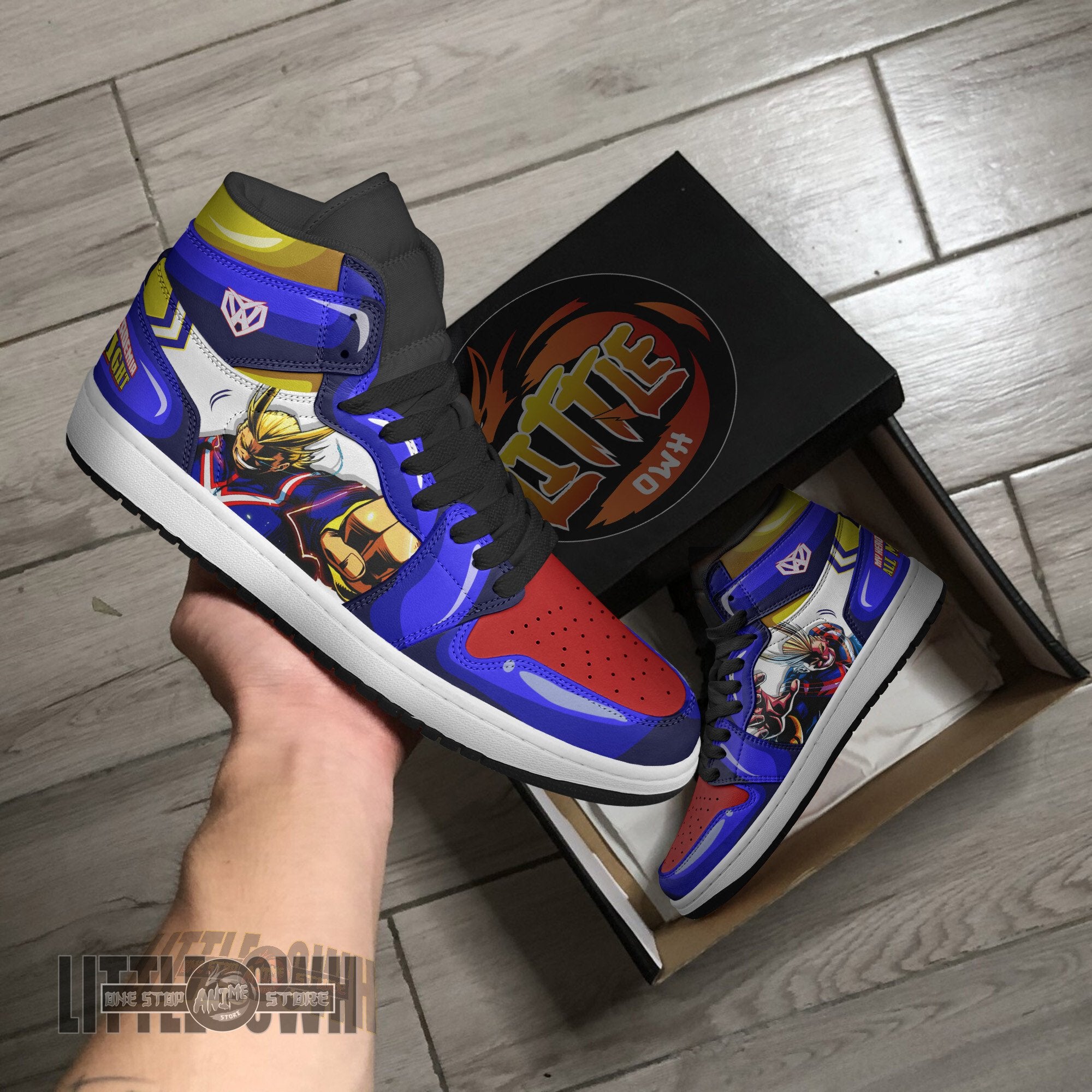 Ideafootwear All Might AJ1 High Sneakers Shoes For Men And Women