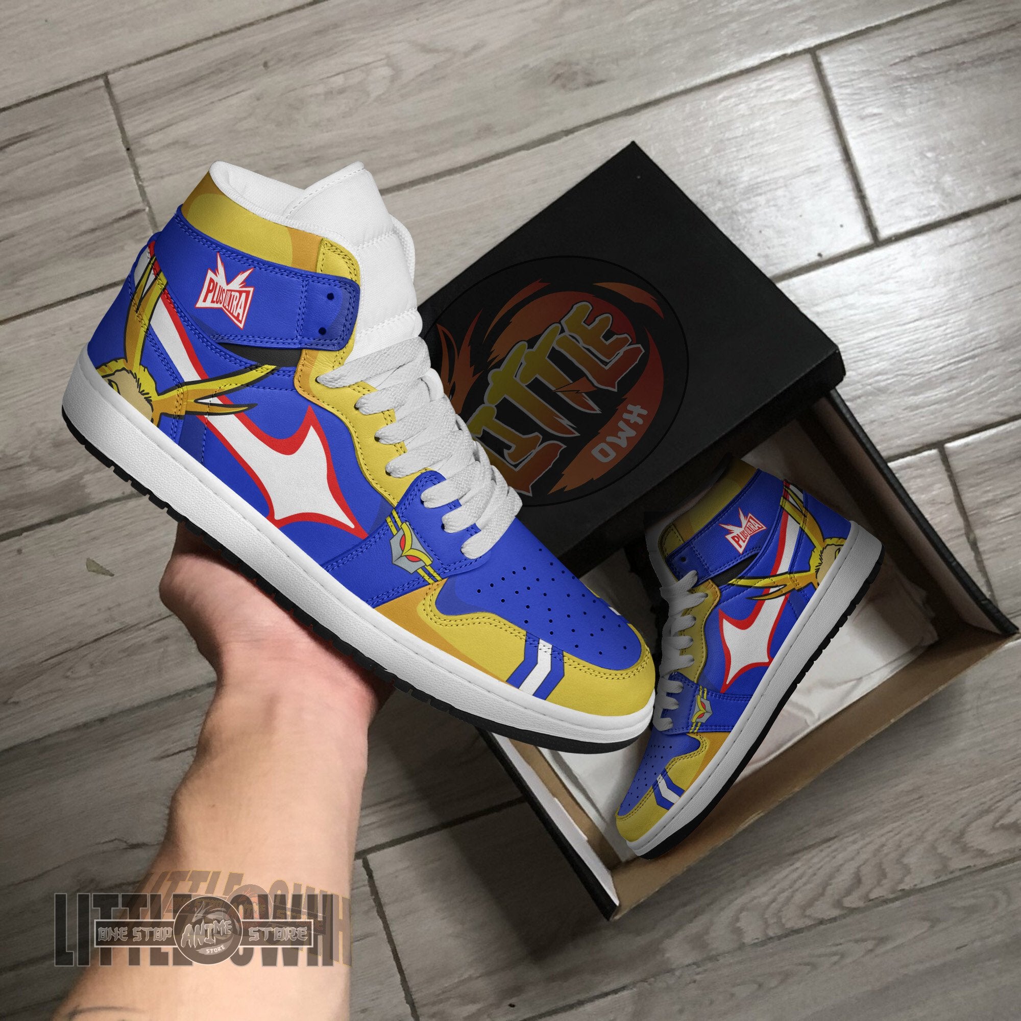 Ideafootwear All Might AJ1 High Sneakers Shoes For Men And Women