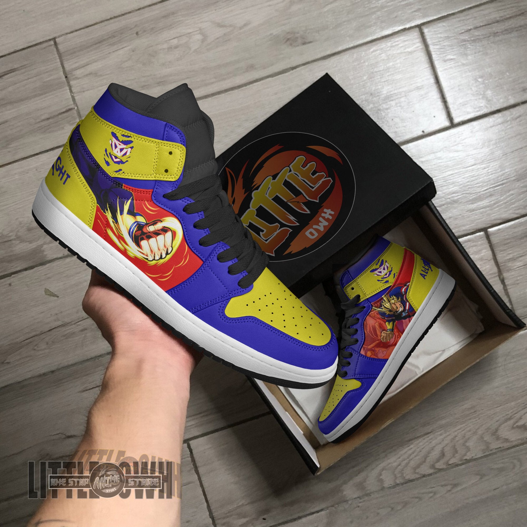 Ideafootwear All Might AJ1 High Sneakers Shoes For Men And Women