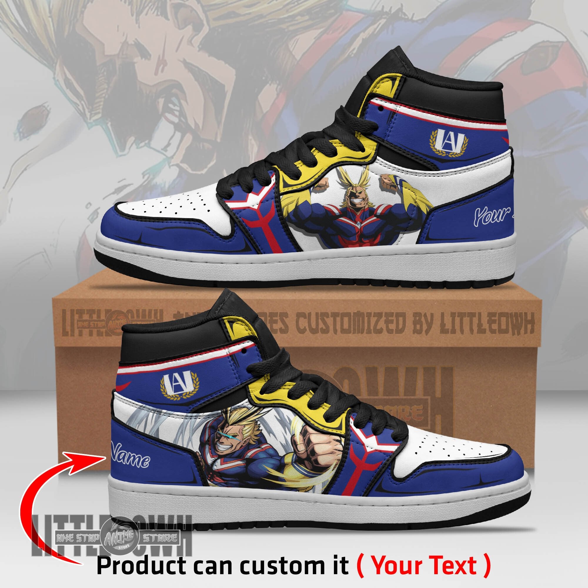 Ideafootwear All Might AJ1 High Sneakers Shoes For Men And Women