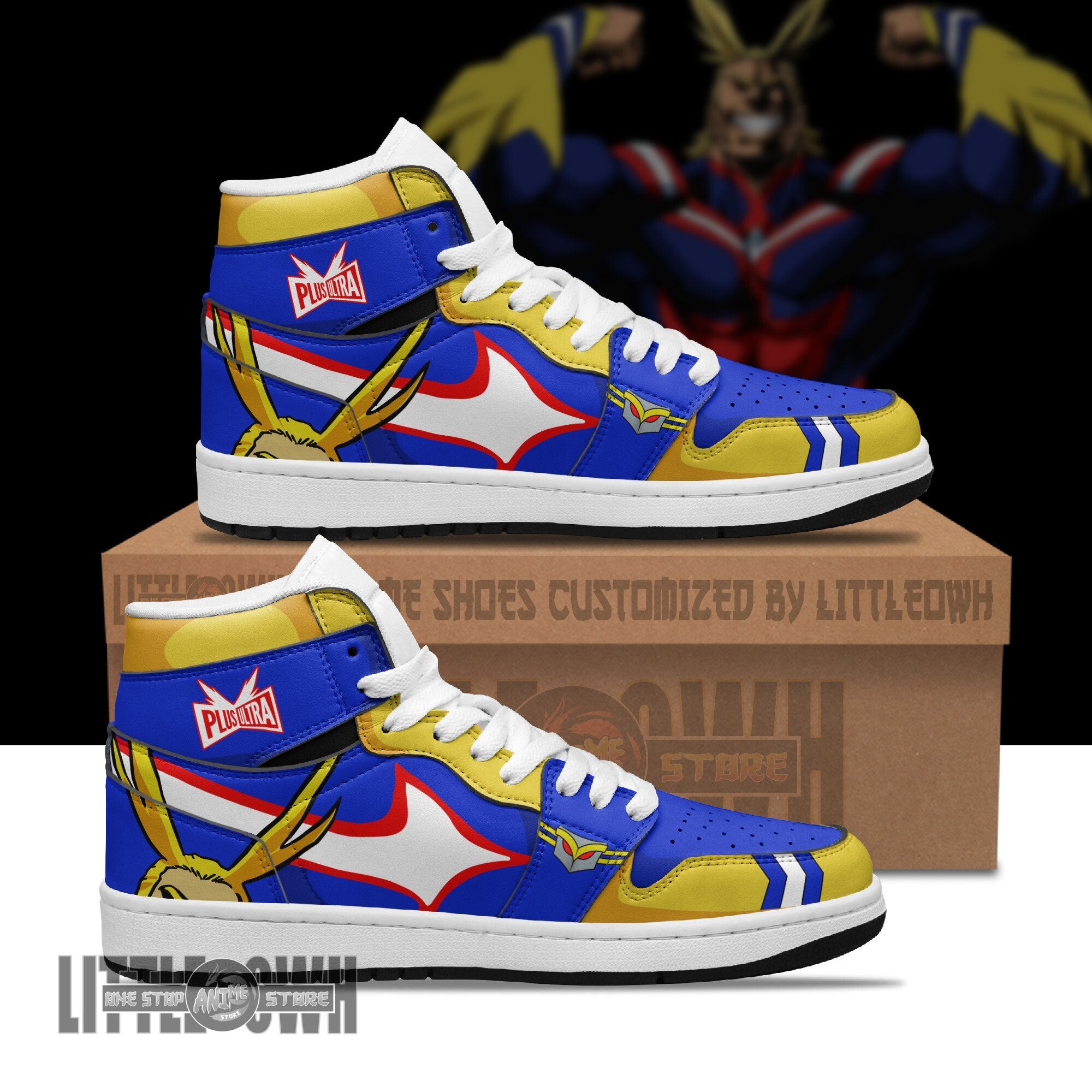 Ideafootwear All Might AJ1 High Sneakers Shoes For Men And Women